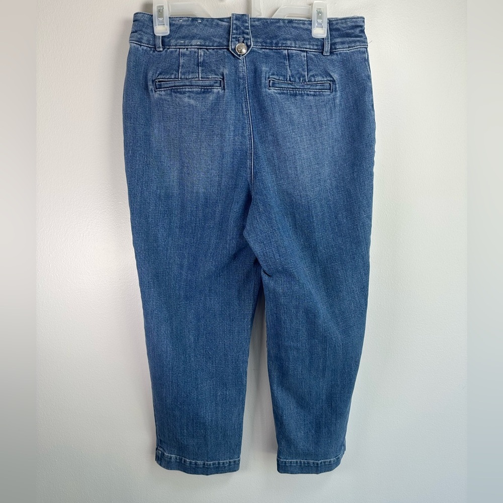Talbots Blue Ankle Cropped Sailor Jeans Size 10 - Picture 3 of 9